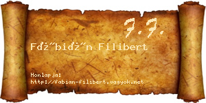 Fábián Filibert névjegykártya